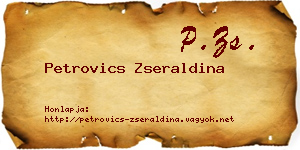 Petrovics Zseraldina névjegykártya